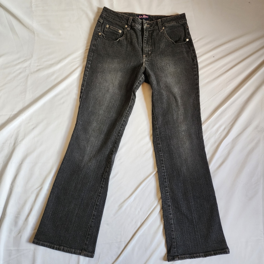 L.a. blues stretch jeans black women's 10
